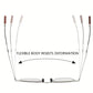 Flat-Fold Lightweight Anti-Blue Light Reading Glasses with Protective Case