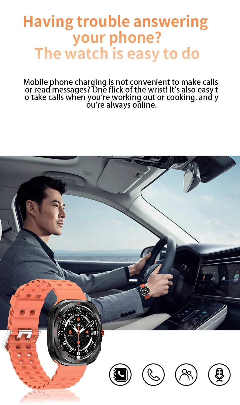 SeniorSafe Large Display Health Monitoring & Emergency SOS Senior Friendly Smartwatch