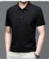 Short-Sleeve Plaid Pattern Ice Silk Polo Shirt