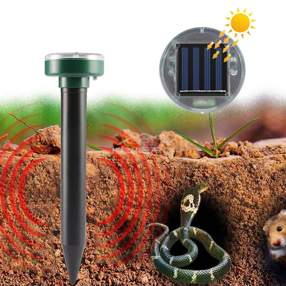 Solar Ultrasonic Sonic Pest & Rodent Repellent with Ground Vibration