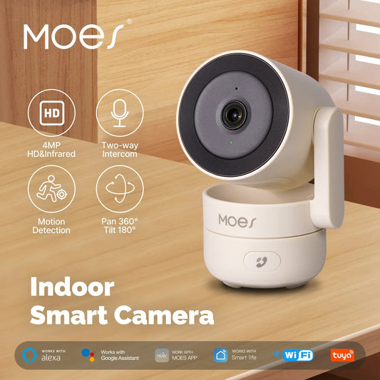 HD 4MP WiFi Night Vision Sound & Motion Detection Smart Security Camera