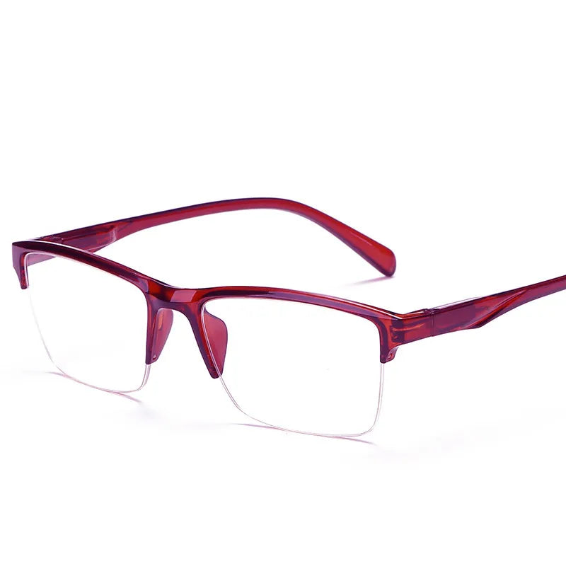 Half-Frame Clear Lens Retro Reading Glasses