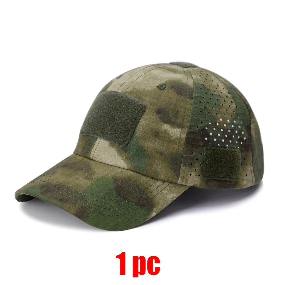 Durable & Lightweight Breathable Tactical Cap with Patented Glasses Holder Design
