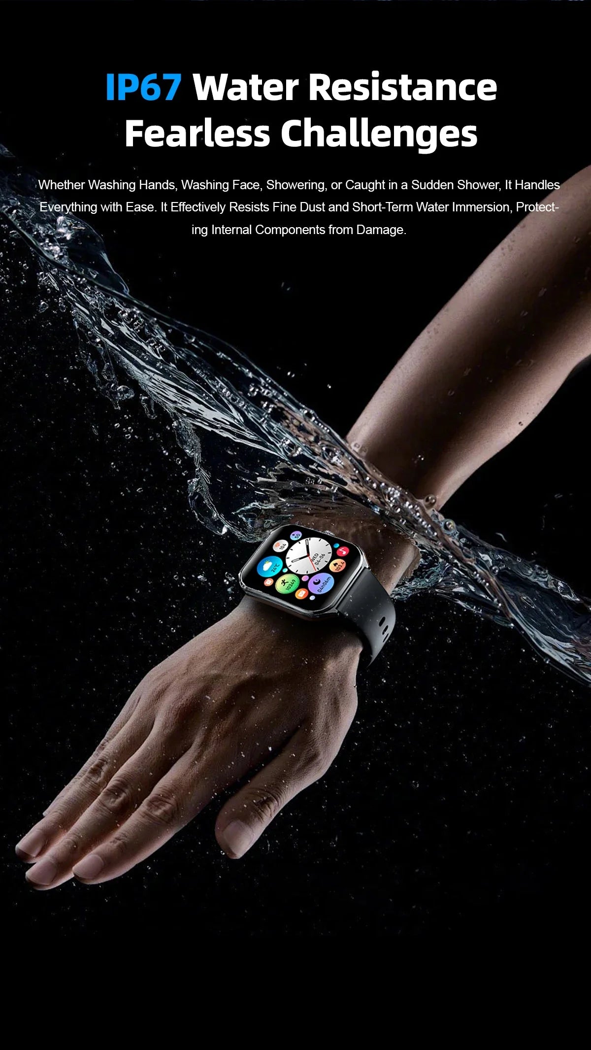 Ultra-Thin and Lightweight Brilliant 1.96” AMOLED Display Health Monitoring Smartwatch