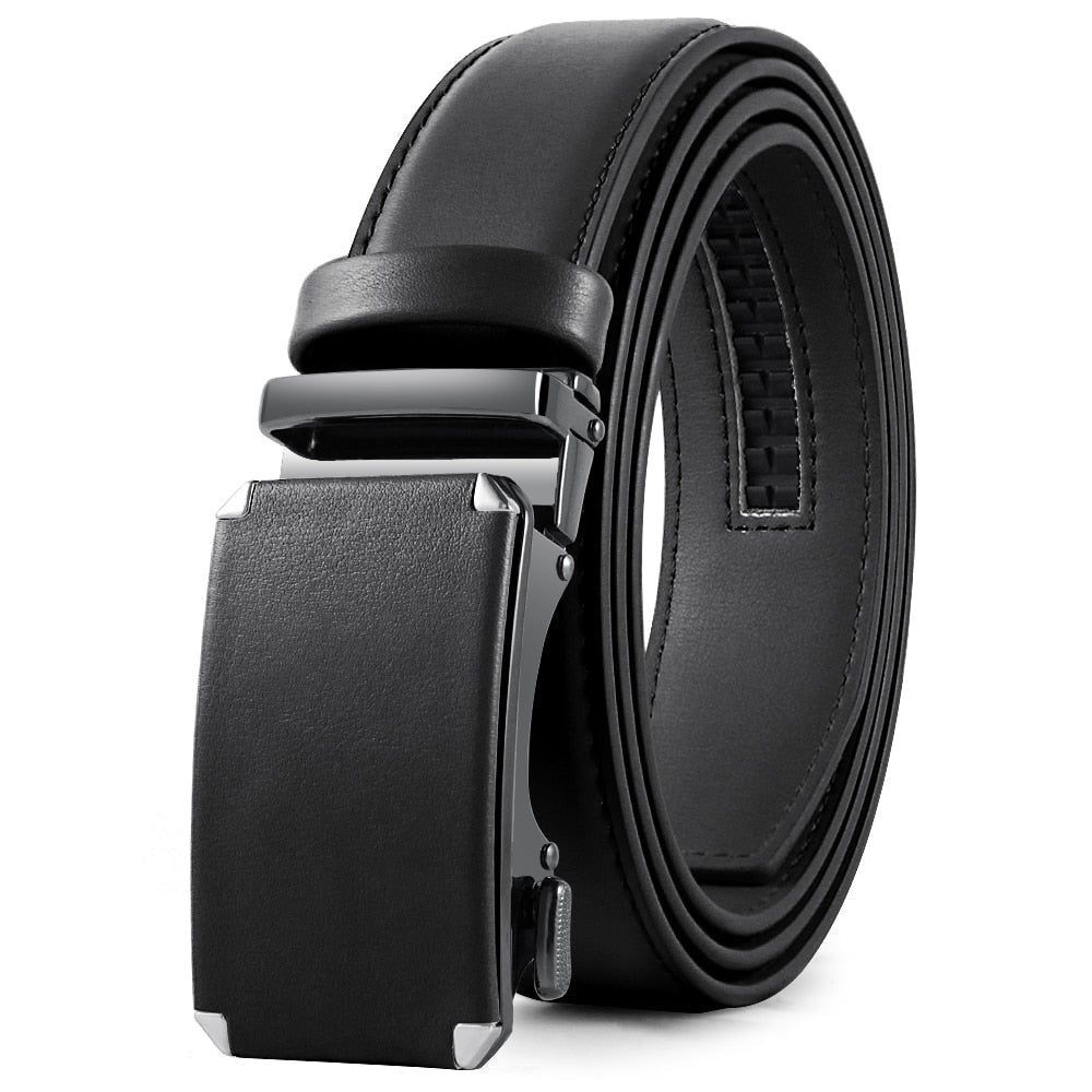 Premium Automatic Genuine Leather Ratchet Mechanism Belt