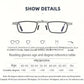 Flat-Fold Lightweight Anti-Blue Light Reading Glasses with Protective Case