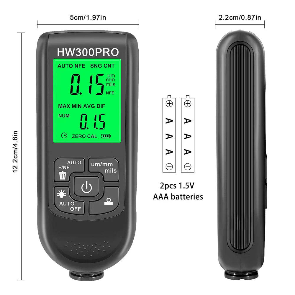 Electroplate Digital Metal / Paint Coating Thickness Gauge Tester