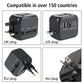 All-in-One Universal Travel Adapter Wall Charger with USB & USB-C