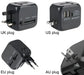 All-in-One Universal Travel Adapter Wall Charger with USB & USB-C