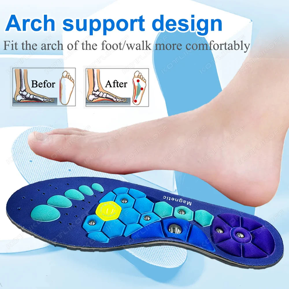 Circulation & Pain Relief Magnetic Acupressure Arch Support Insoles