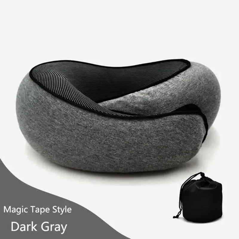 U-shaped Memory Foam Snail Style Adjustable Travel Pillow