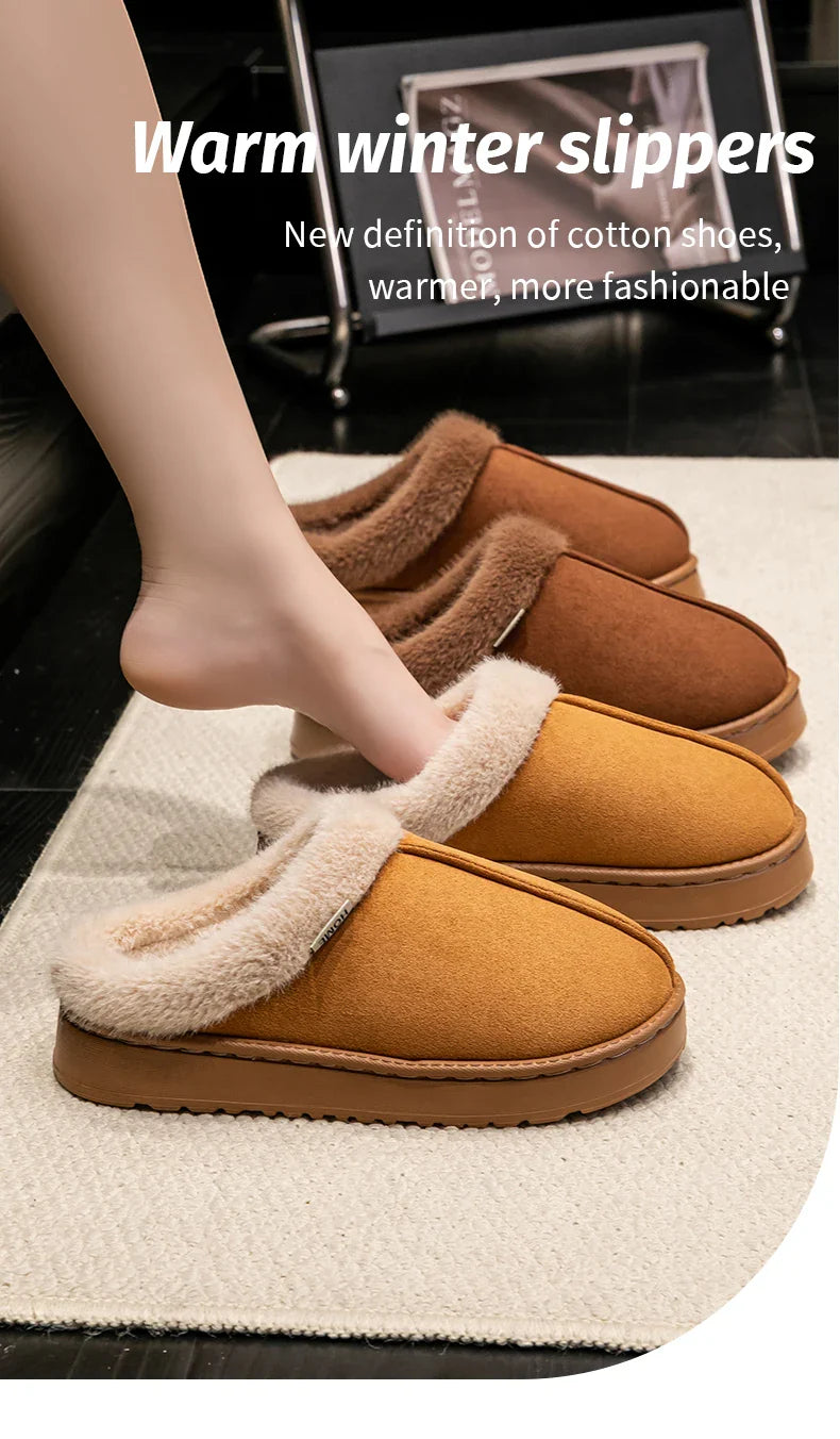 Thick Supportive Sole Lightweight Consistent Temperature Insulation Unisex  Winter Slippers