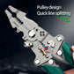 SmartFold Foldable Multi-Function Pulley Design Wire Stripper and Crimper