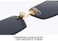 Modern Slim Rimless Impact-Resistant UV400 Lightweight Sunglasses