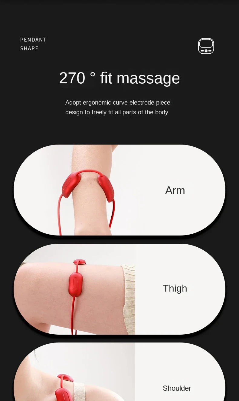 NeuroWarm Multi-Zone Hands-Free Wearable Cervical & Shoulder TENS Heat Massager