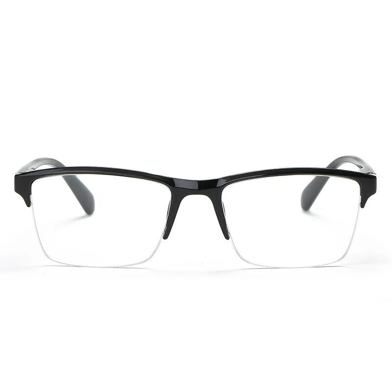 Half-Frame Clear Lens Retro Reading Glasses