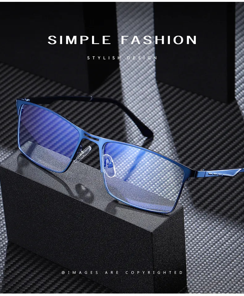 Metal Frame Blue Light Blocking Reading Glasses