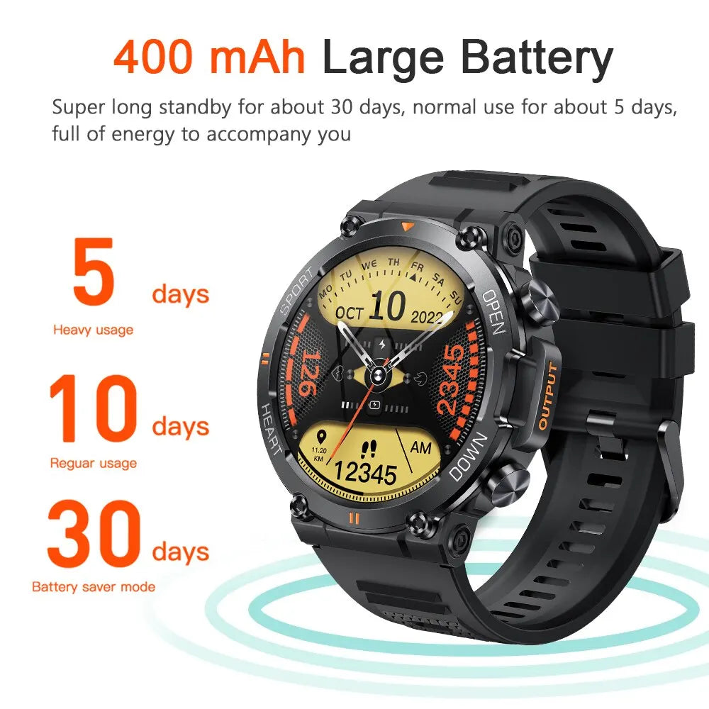 Ultra Durable Construction HD Bluetooth Health Tracker Smartwatch For Android & IOS