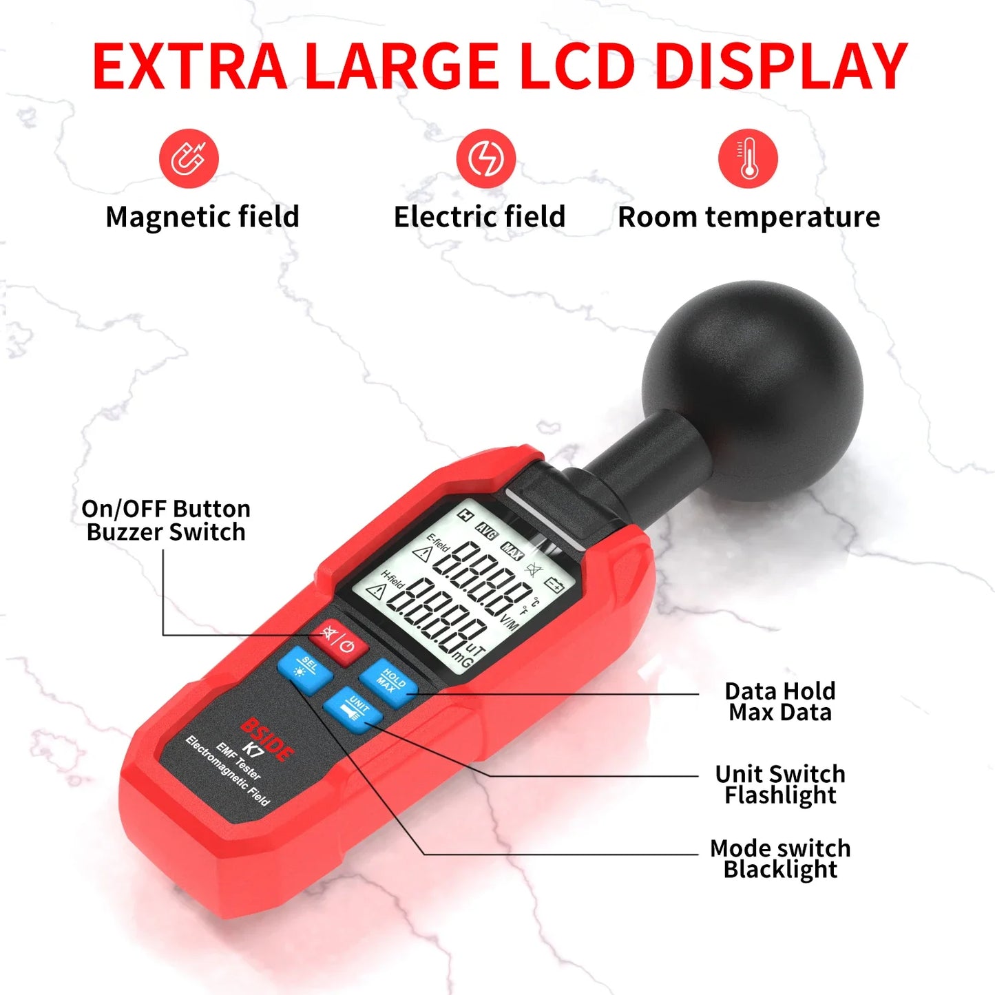 Professional  Electromagnetic Field Radiation Detector Meter