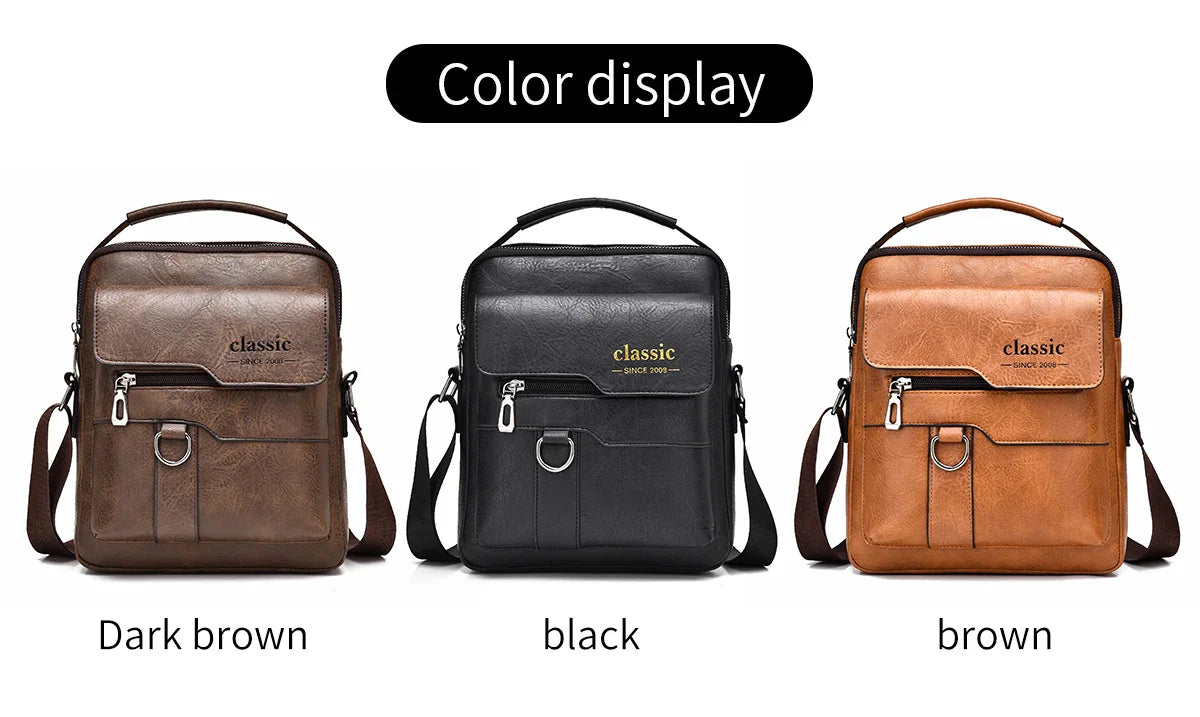 Vintage Textured Messenger Bag – Lightweight Compact & Practical