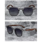 Trendy Retro Wood Grain Unisex Polarized UV Protection Sunglasses