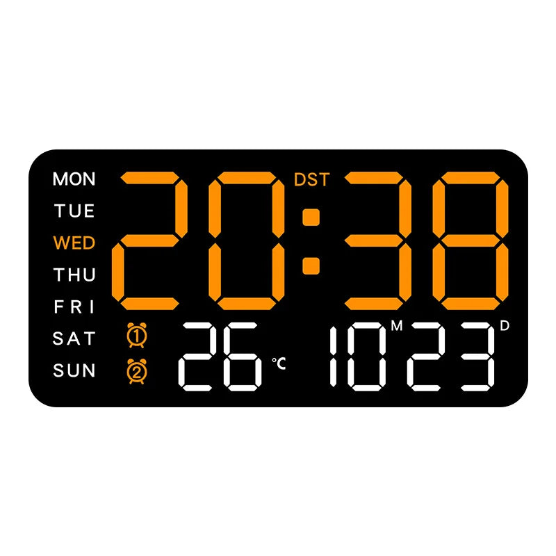 Seniors-Friendly Easy-Read Large Display LED Voice Control Alarm Clock