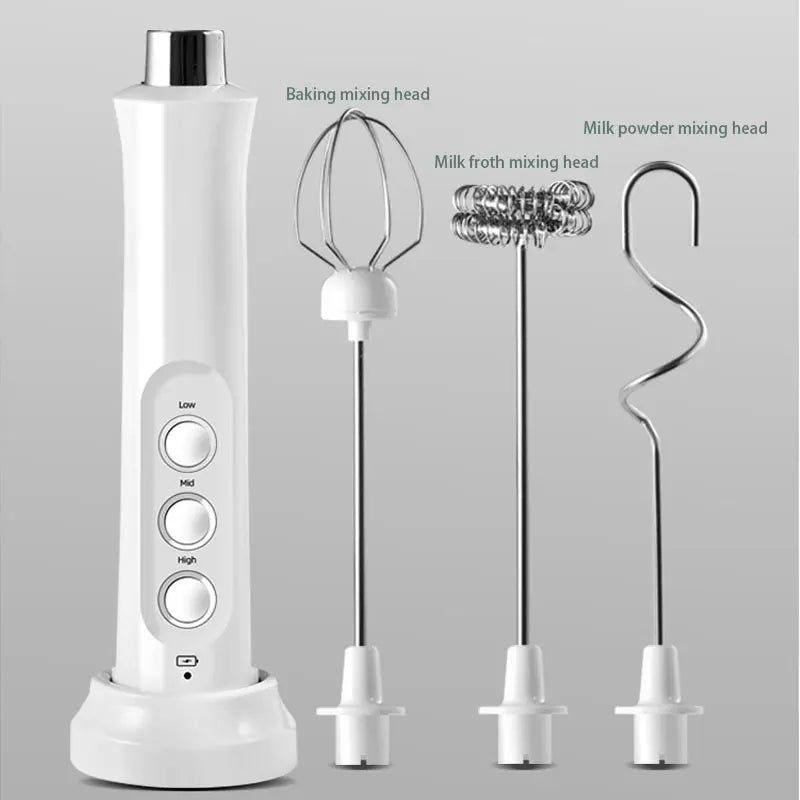 Rechargeable 3 In 1 Electric High Speed Cream Frother