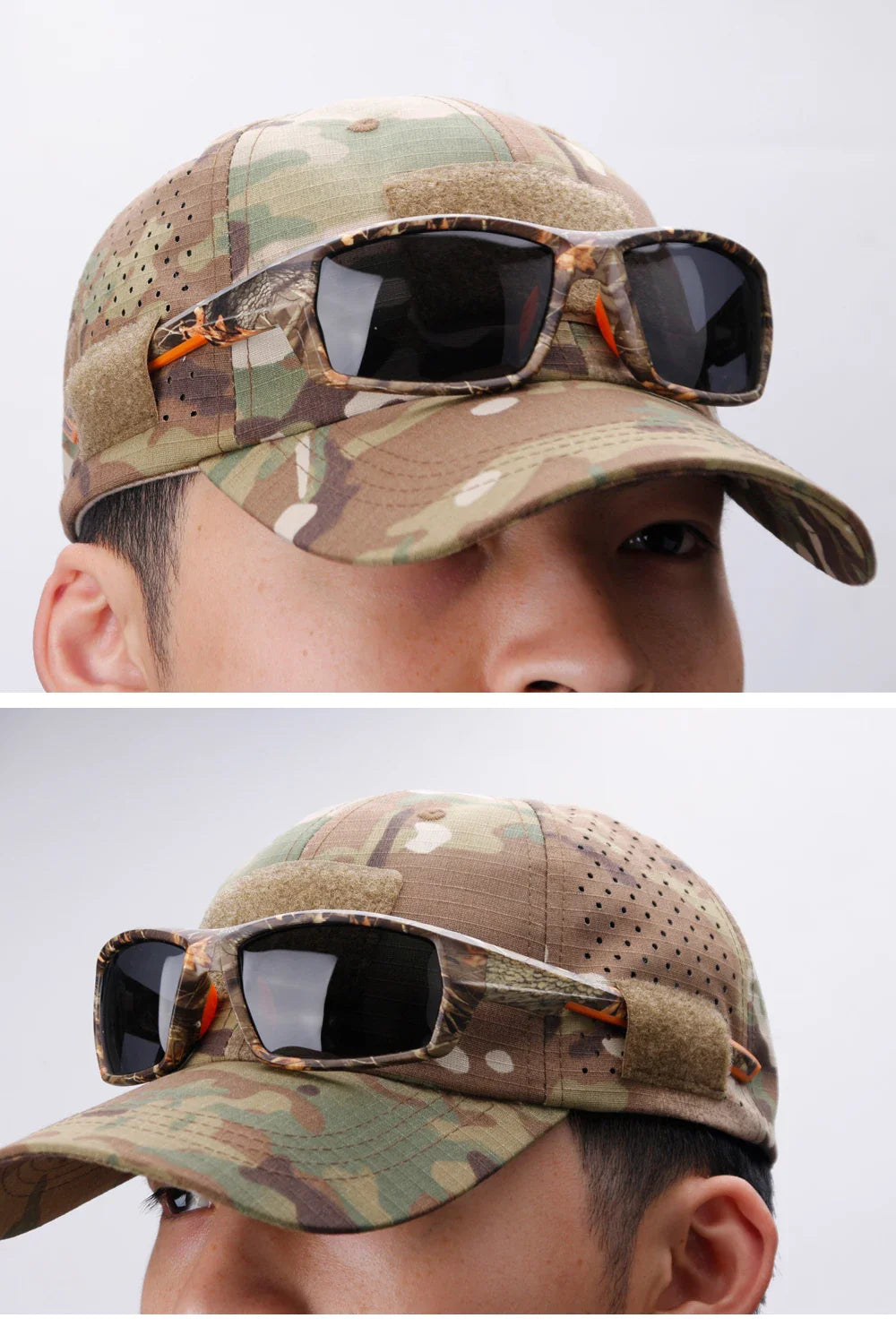 Durable & Lightweight Breathable Tactical Cap with Patented Glasses Holder Design