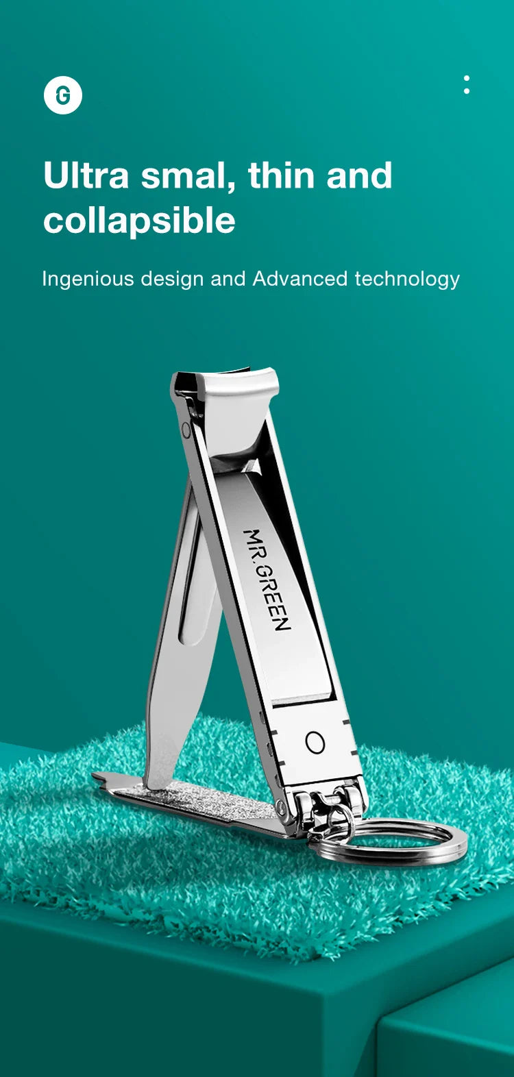 MR.GREEN Ultra-Thin Wide Jaw Travel Nail Clipper