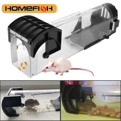 SafeRelease Self-Locking Humane Mouse Trap – Clear Reusable Design