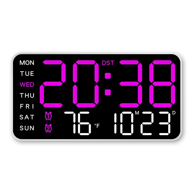 Seniors-Friendly Easy-Read Large Display LED Voice Control Alarm Clock