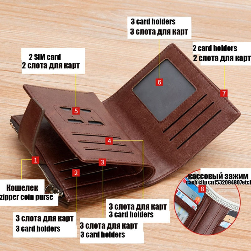 RFID Blocking Large Capacity Men's Wallet