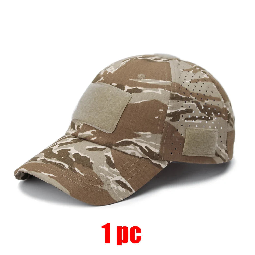 Durable & Lightweight Breathable Tactical Cap with Patented Glasses Holder Design