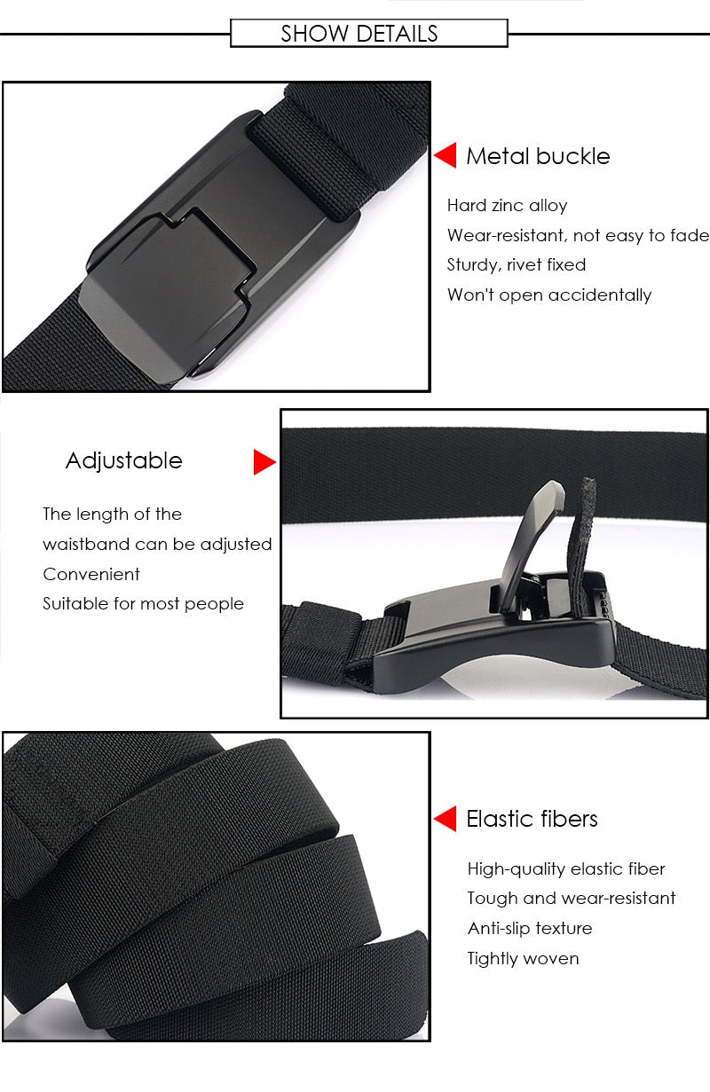 Quick Release Buckle Elastic Stretch Belt