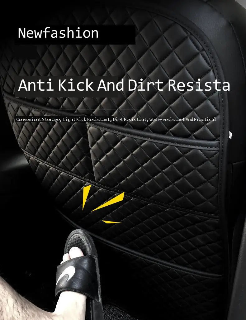 Universal Car Backseat Anti-Kick Protector With Organizer Pockets