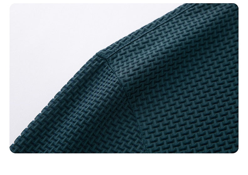 Short-Sleeve Plaid Pattern Ice Silk Polo Shirt
