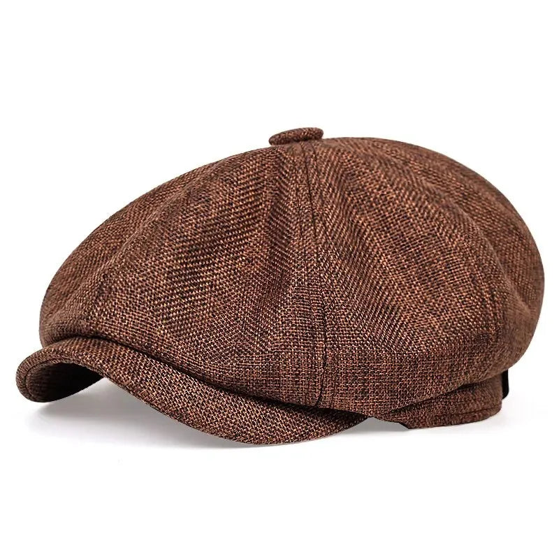 Retro Gatsby Style Classic 8-Panel Design Premium Twill Cotton Fabric Newsboy Cap