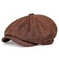 Retro Gatsby Style Classic 8-Panel Design Premium Twill Cotton Fabric Newsboy Cap