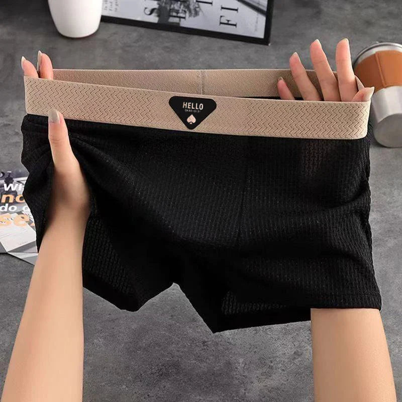 CoolEase Gentle Fit For Sensitive Skin Cool & Lightweight Breathable Ice Silk Boxers (4pcs)