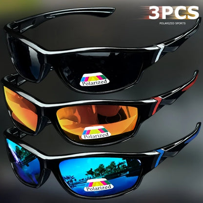 TripleShield 3-Pack Anti-Scratch Impact Resistant UV400 Anti-Glare Sunglasses Set