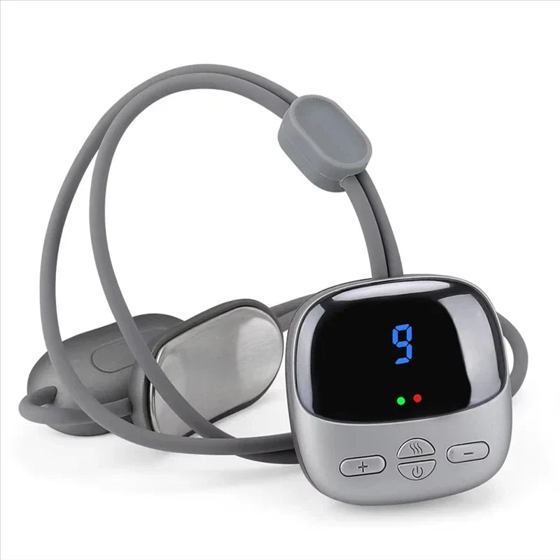 NeuroWarm Multi-Zone Hands-Free Wearable Cervical & Shoulder TENS Heat Massager