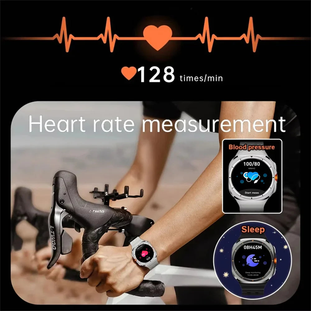 SeniorSafe Large Display Health Monitoring & Emergency SOS Senior Friendly Smartwatch