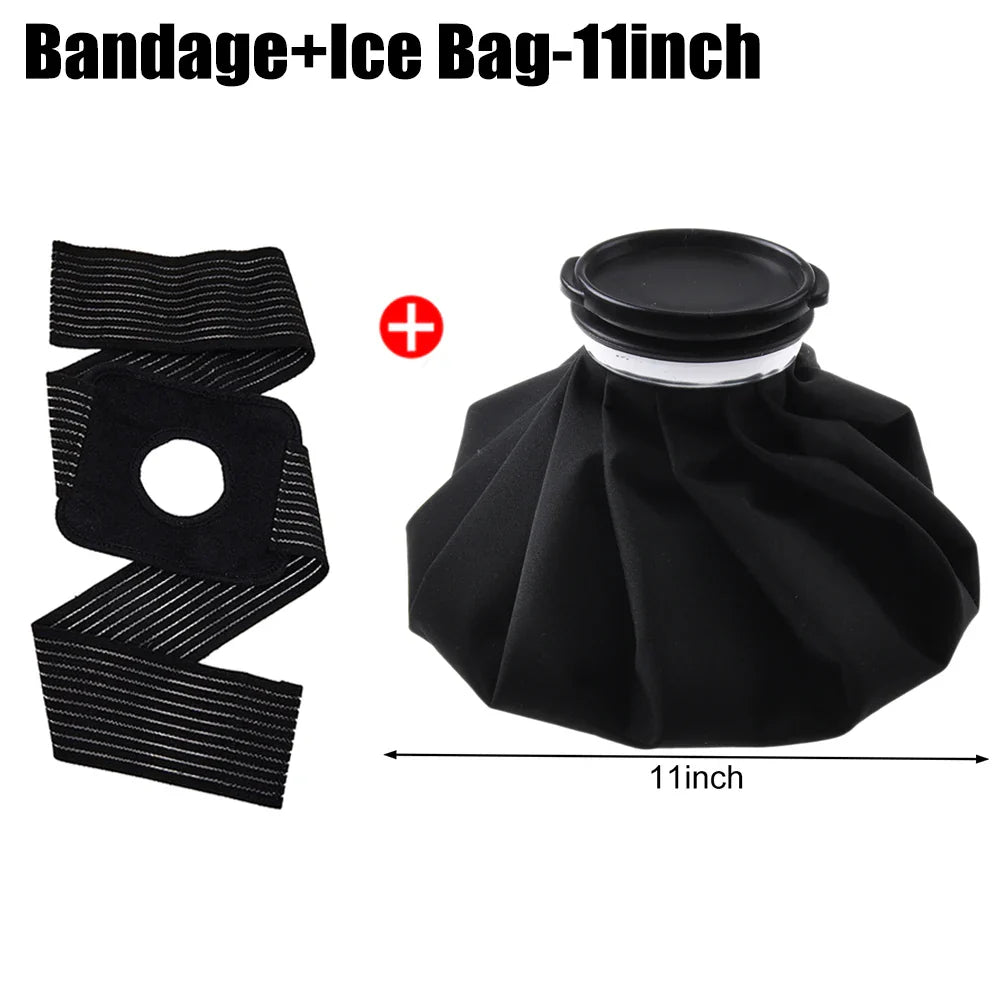 Professional Hot/Cold Compress Bandage with Reusable Ice Bag Pack & Elastic Strap