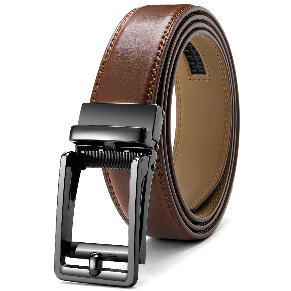 Premium Automatic Genuine Leather Ratchet Mechanism Belt