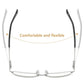 Anti-UV & Blue-Light Flexible Metal Half-Frame Reading Glasses