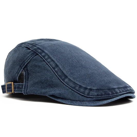 Vintage Soft Cotton Breathable Lightweight Adjustable Fit Newsboy Cap