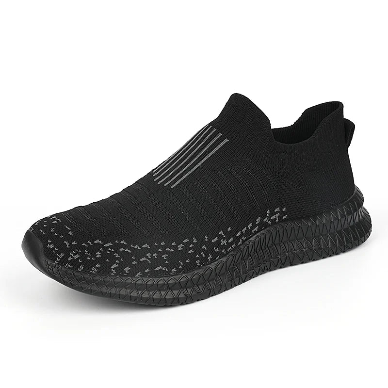 Slip-on Breathable Laceless Lightweight Anti-slip Walking Shoes