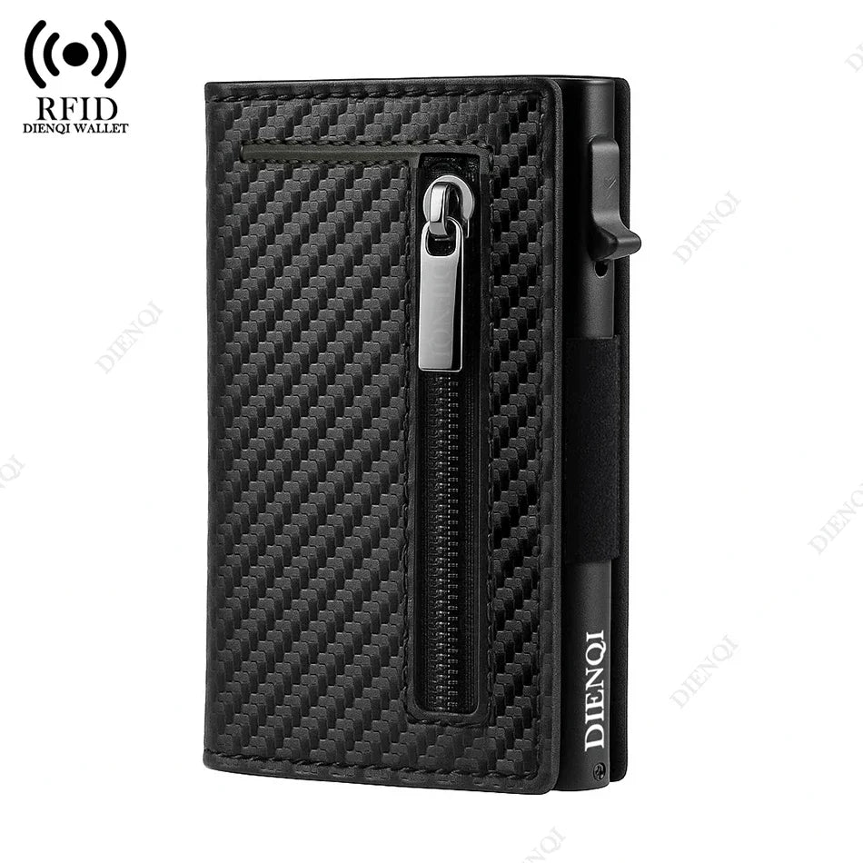 Effortless Access RFID Blocking Zippered Coins Pocket & Magnetic Closure Wallet