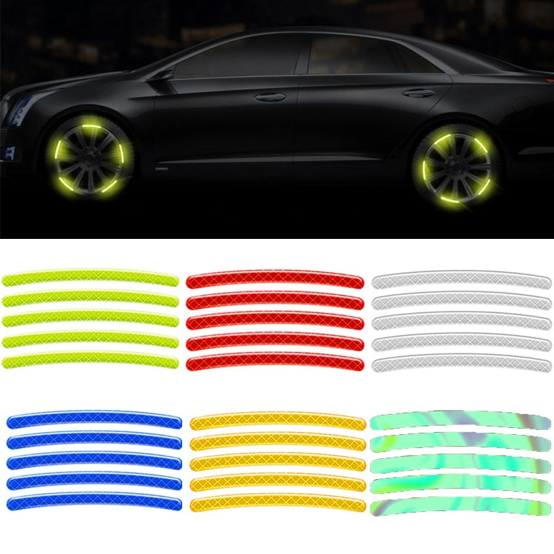 Car Tire Rim Night Safety Reflective Stickers