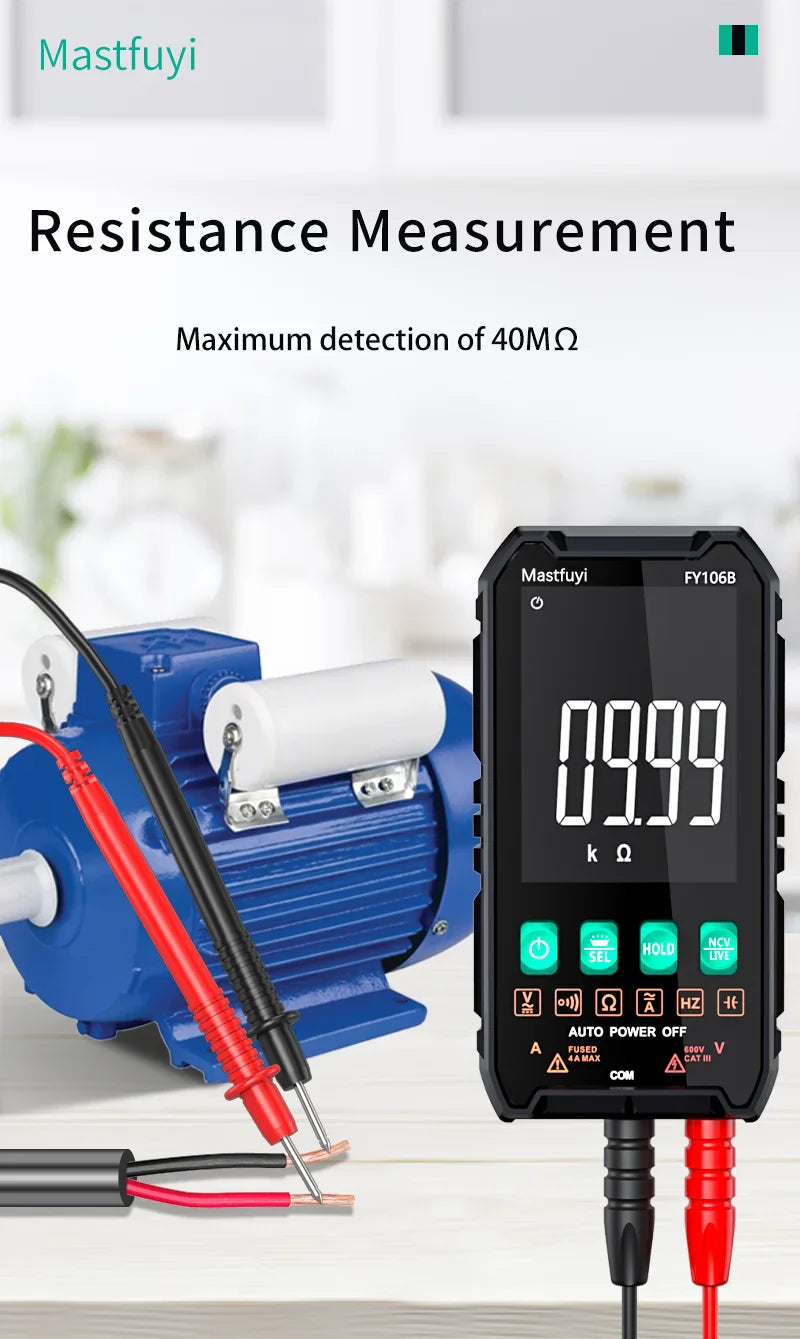 DC/AC Smart Digital Hz/Ohm/NCV Professional Voltage Multimeter